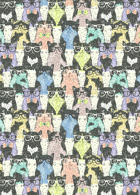 Rolgordijn voor het raam Katten