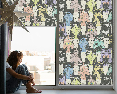 Rolgordijn voor het raam Katten