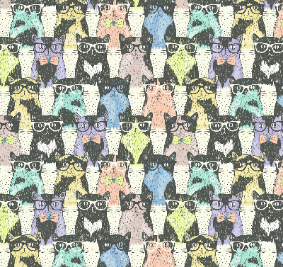 Rolgordijn voor het raam Katten