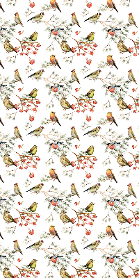 Rolgordijn voor het raam Vogels op de takken