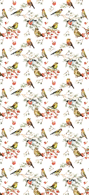 Rolgordijn voor het raam Vogels op de takken