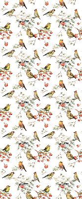 Rolgordijn voor het raam Vogels op de takken