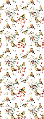 Rolgordijn voor het raam Vogels op de takken