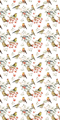 Rolgordijn voor het raam Vogels op de takken