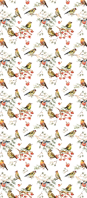 Rolgordijn voor het raam Vogels op de takken