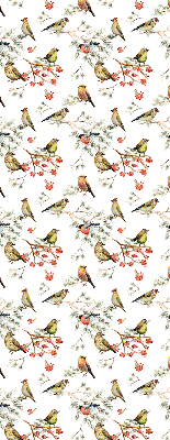 Rolgordijn voor het raam Vogels op de takken