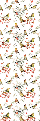 Rolgordijn voor het raam Vogels op de takken