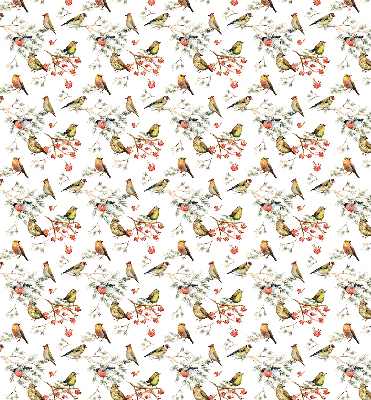 Rolgordijn voor het raam Vogels op de takken