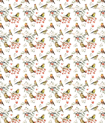 Rolgordijn voor het raam Vogels op de takken