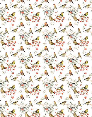 Rolgordijn voor het raam Vogels op de takken