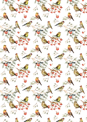 Rolgordijn voor het raam Vogels op de takken