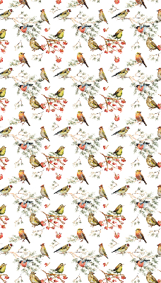 Rolgordijn voor het raam Vogels op de takken