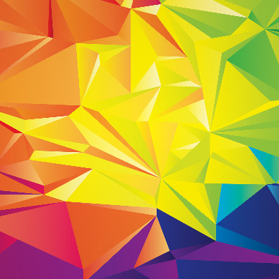 Rolgordijn verduisterend Kleurrijk origamipatroon