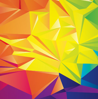 Rolgordijn verduisterend Kleurrijk origamipatroon