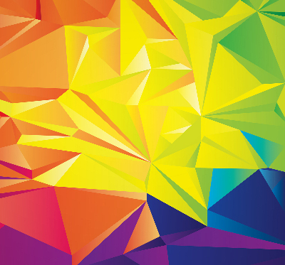 Rolgordijn verduisterend Kleurrijk origamipatroon