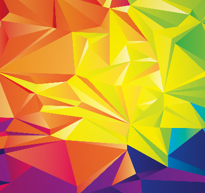 Rolgordijn verduisterend Kleurrijk origamipatroon