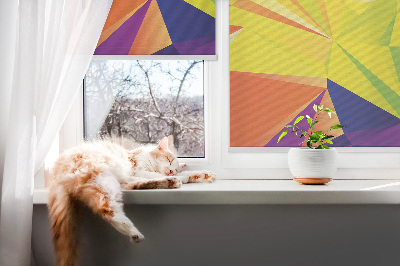 Rolgordijn verduisterend Kleurrijk origamipatroon