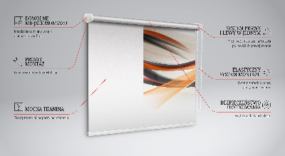 Rolgordijn voor het raam Oranje lijnpatroon