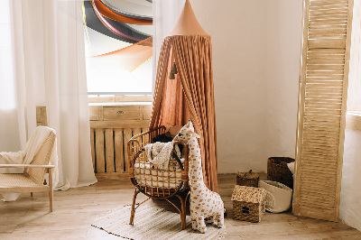 Rolgordijn voor het raam Oranje lijnpatroon
