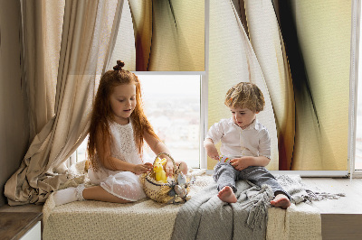 Rolgordijn verduisterend Gele abstractie