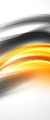 Rolgordijn voor het raam Oranje golven