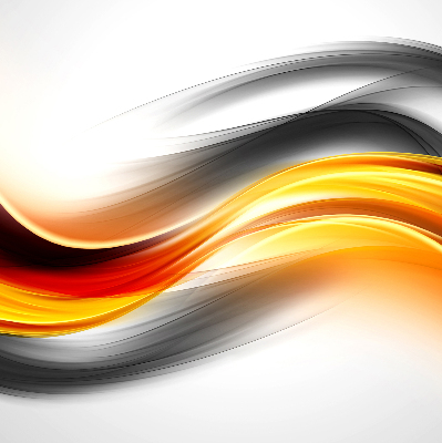 Rolgordijn voor het raam Oranje golven