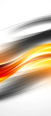 Rolgordijn voor het raam Oranje golven