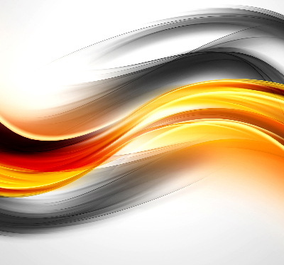 Rolgordijn voor het raam Oranje golven