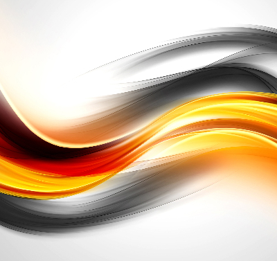 Rolgordijn voor het raam Oranje golven