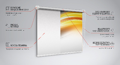 Rolgordijn voor het raam Oranje golven