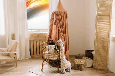 Rolgordijn voor het raam Oranje golven