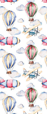 Rolgordijn voor het raam Luchtschepen en ballonnen