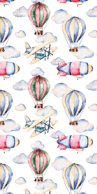 Rolgordijn voor het raam Luchtschepen en ballonnen