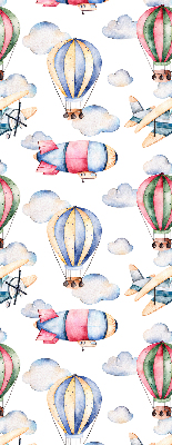 Rolgordijn voor het raam Luchtschepen en ballonnen
