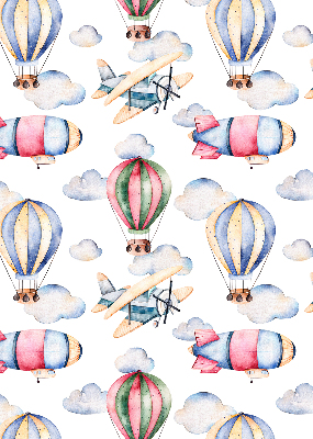 Rolgordijn voor het raam Luchtschepen en ballonnen