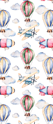 Rolgordijn voor het raam Luchtschepen en ballonnen