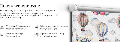 Rolgordijn voor het raam Luchtschepen en ballonnen