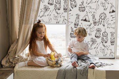 Rolgordijn verduisterend Getekende afbeeldingen