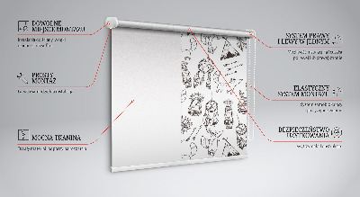 Rolgordijn verduisterend Getekende afbeeldingen