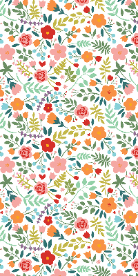 Rolgordijn voor het raam Geschilderde bloemen