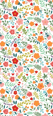 Rolgordijn voor het raam Geschilderde bloemen