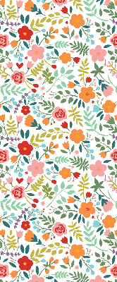 Rolgordijn voor het raam Geschilderde bloemen