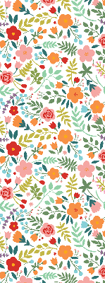 Rolgordijn voor het raam Geschilderde bloemen