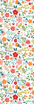 Rolgordijn voor het raam Geschilderde bloemen