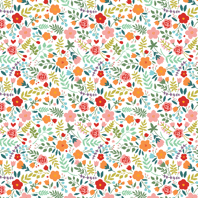 Rolgordijn voor het raam Geschilderde bloemen