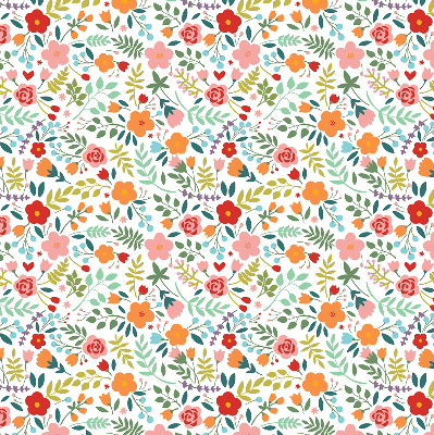 Rolgordijn voor het raam Geschilderde bloemen