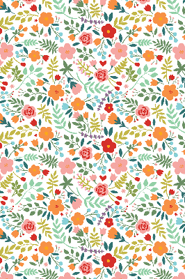 Rolgordijn voor het raam Geschilderde bloemen