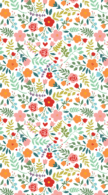 Rolgordijn voor het raam Geschilderde bloemen