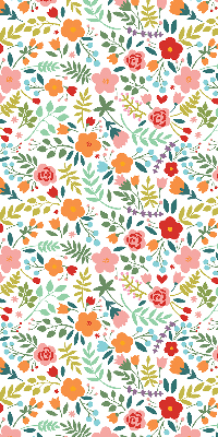 Rolgordijn voor het raam Geschilderde bloemen