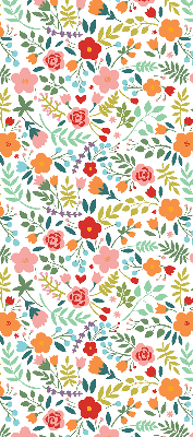 Rolgordijn voor het raam Geschilderde bloemen